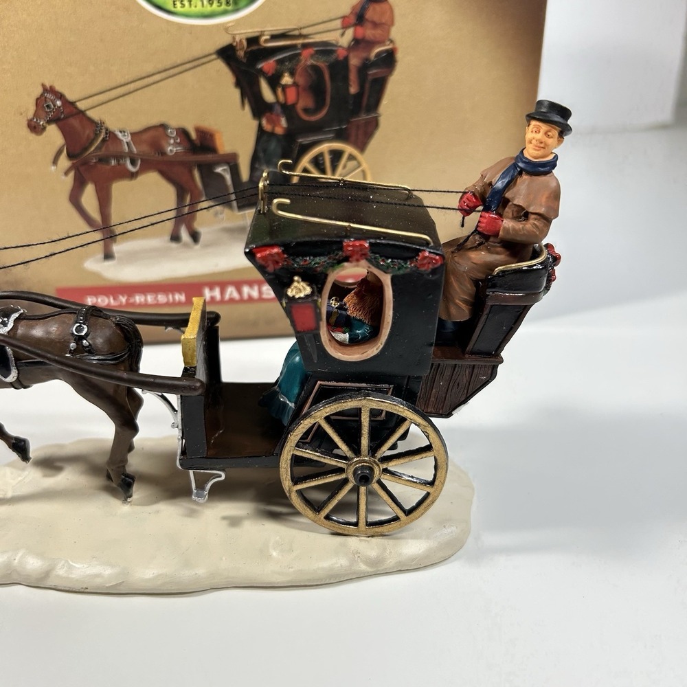 Lemax Hansom Cab Horse and Carriage Village Collection 2000 #03329 with Box‎ - Picture 2 of 14